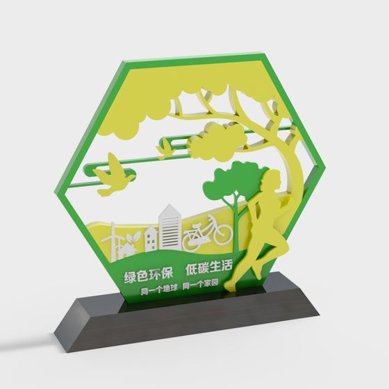 Vibrant Eco-Friendly 3D Model