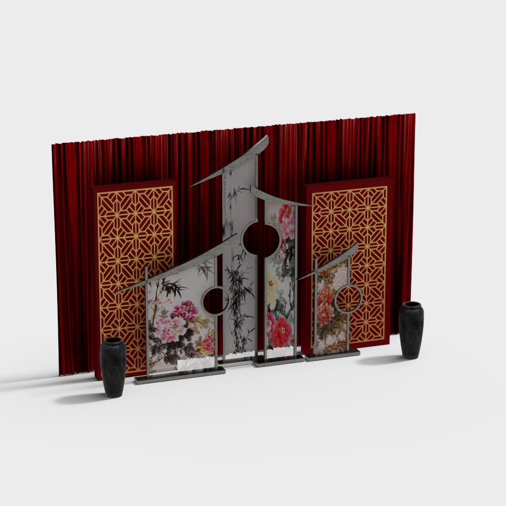 new chinese style wedding background