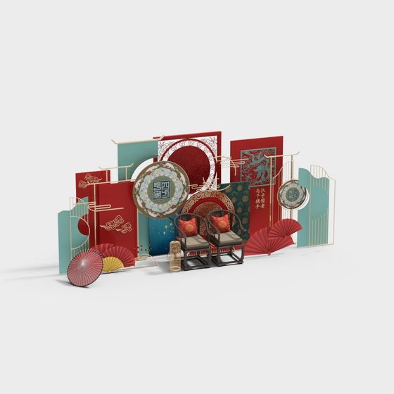 Chinoiserie Elegance 3D Model