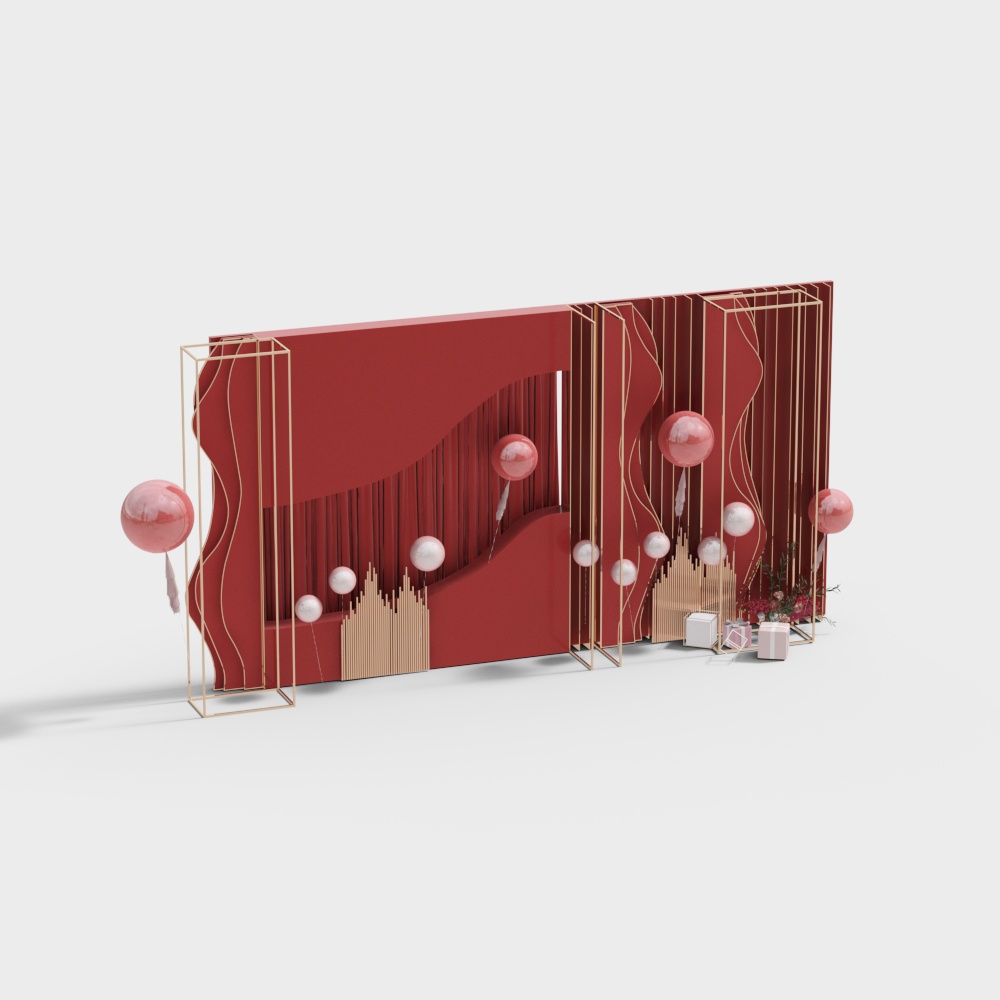 Phông nền phong cách mới cho đám cưới Trung Quốc