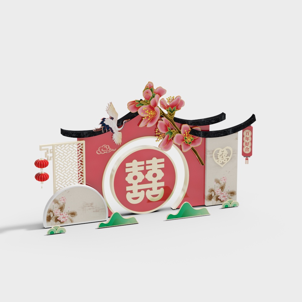 indoor chinese wedding background