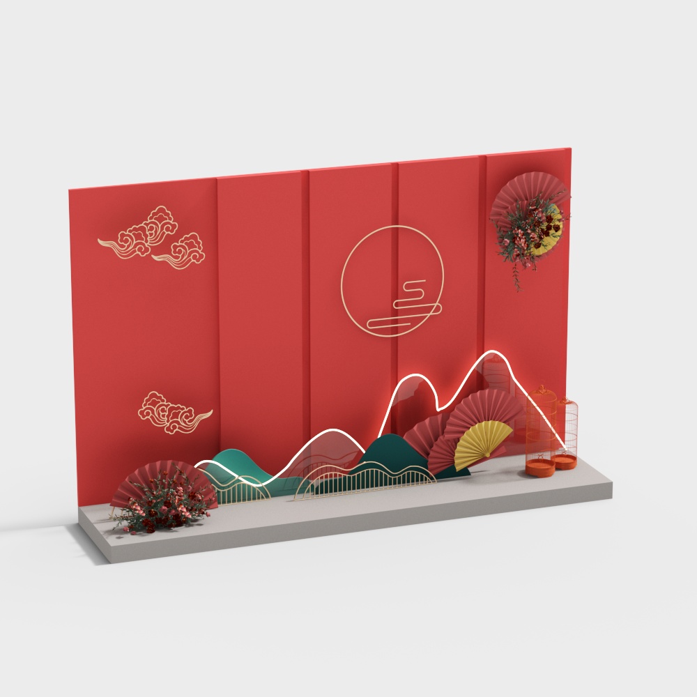 ホテルの中国のウエディング背景