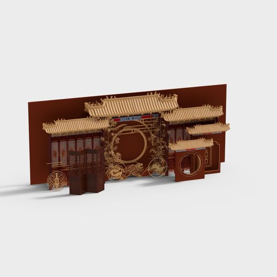 Stylish Chinese Architectural 3D Model