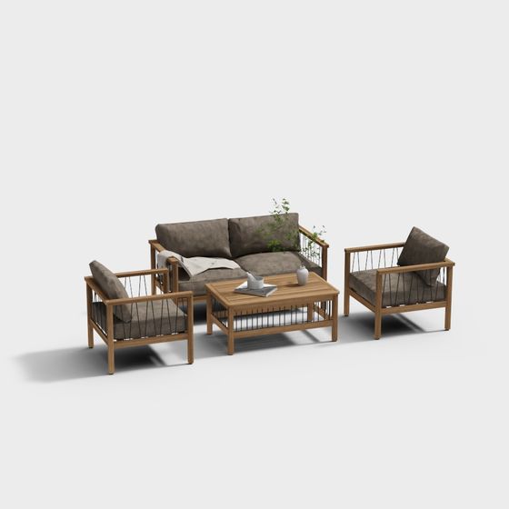 Modern Living Room Set 3D model