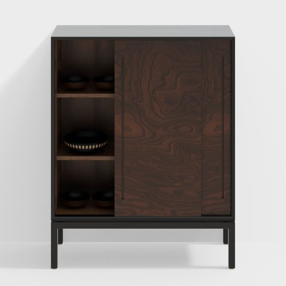 Stylish Storage Cabinet 3D model for Versatile Spaces