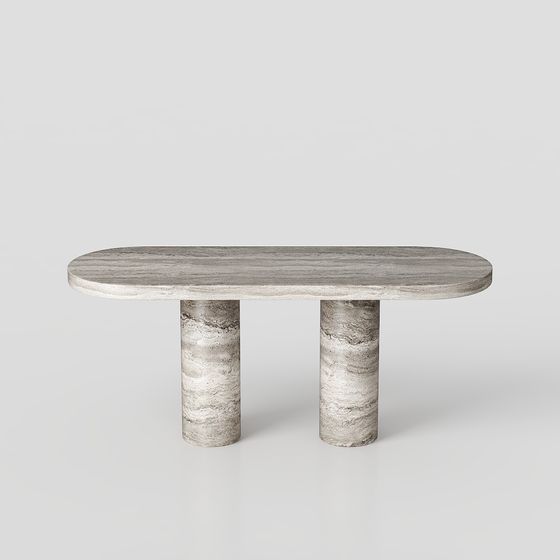 Elegant Marble Dining Table 3D model