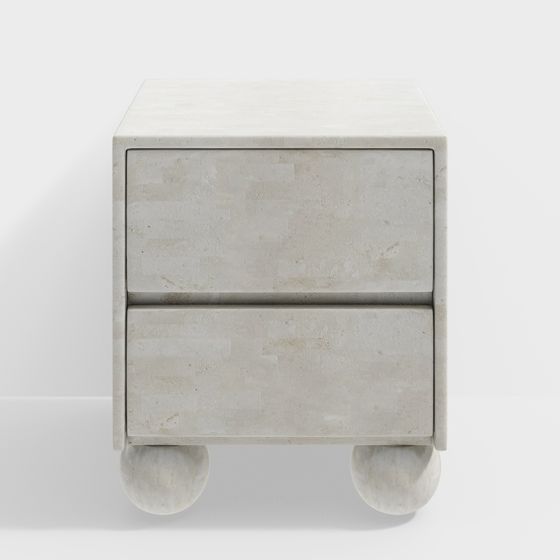 Minimalist Concrete Nightstand 3D model
