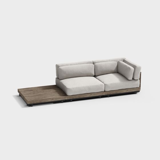 Stylish Low-Polygon Sofa 3D model for Creative Projects