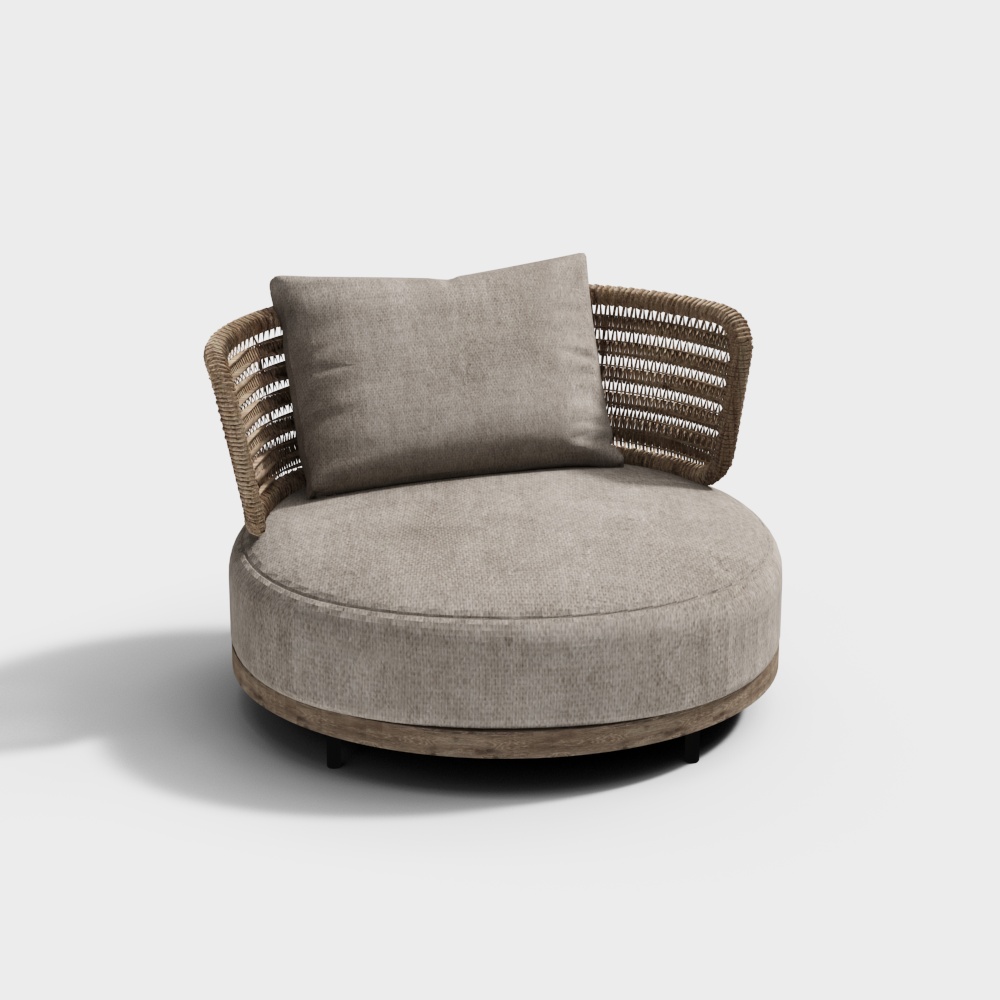 Sofa en rotin simple extérieur