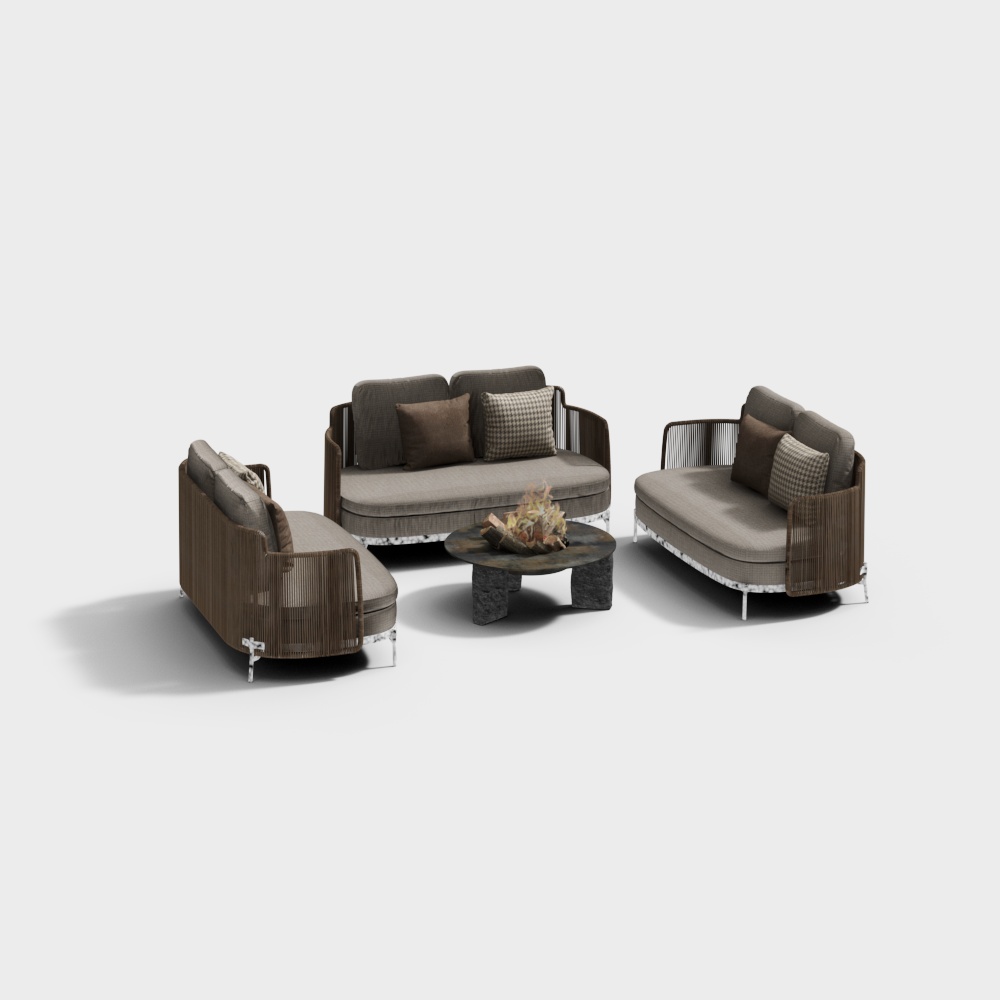 Combinación de sofá de ocio al aire libre