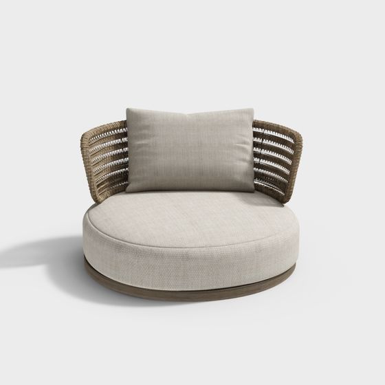 ラタン屋外シングルソファ