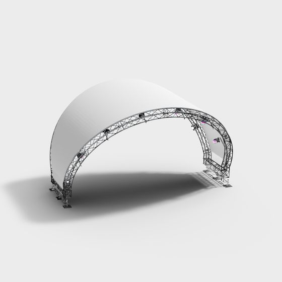Curved Arch Stage 3D model