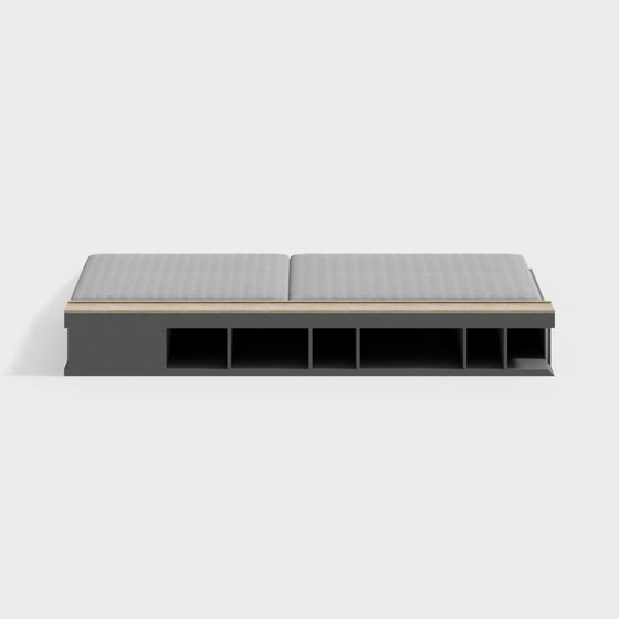 Urban Storage Bench 3D model for Contemporary Spaces