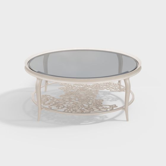 Elegant Round Coffee Table 3D model for Modern Interiors