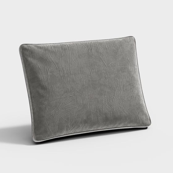Stylish Grey Velvet Cushion 3D model for Contemporary Spaces