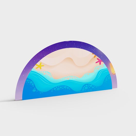 Vibrant Beach Scene 3D model