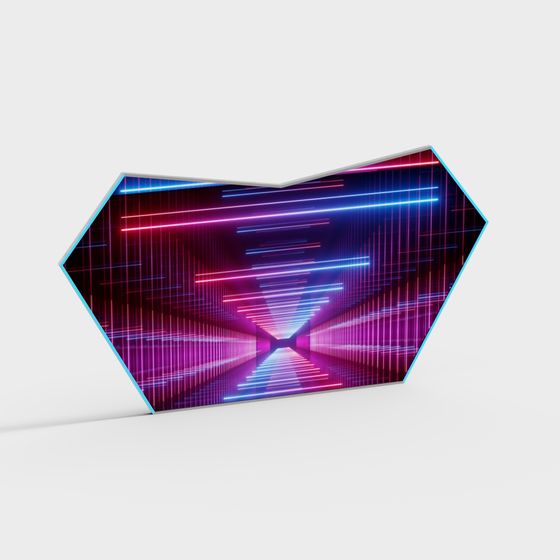 Futuristic Light Tunnel 3D model