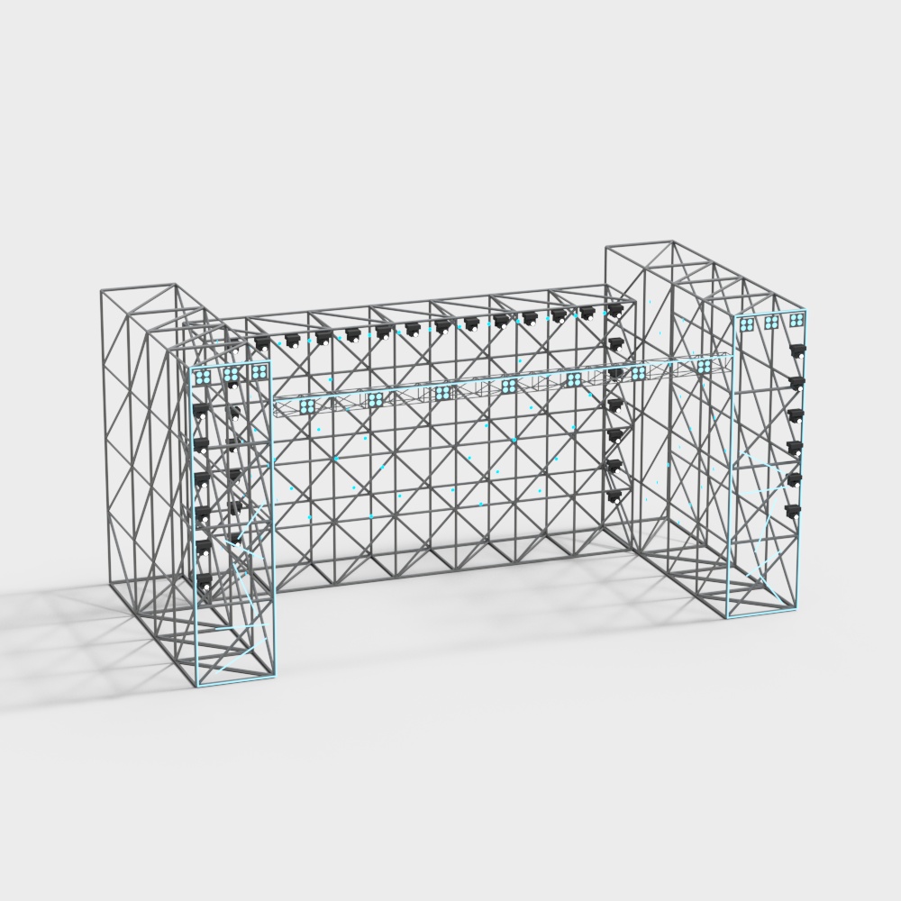 Metal Frame Stage 3D model for Futuristic Design