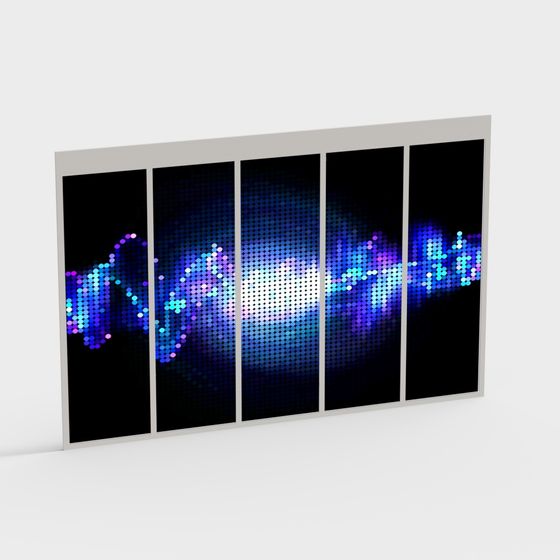 Pixel Wave Panel 3D model for Designers and Developers