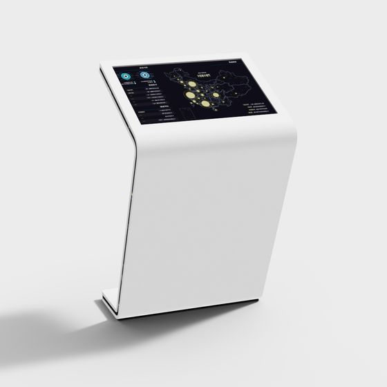 Interactive Touchscreen Kiosk 3D model