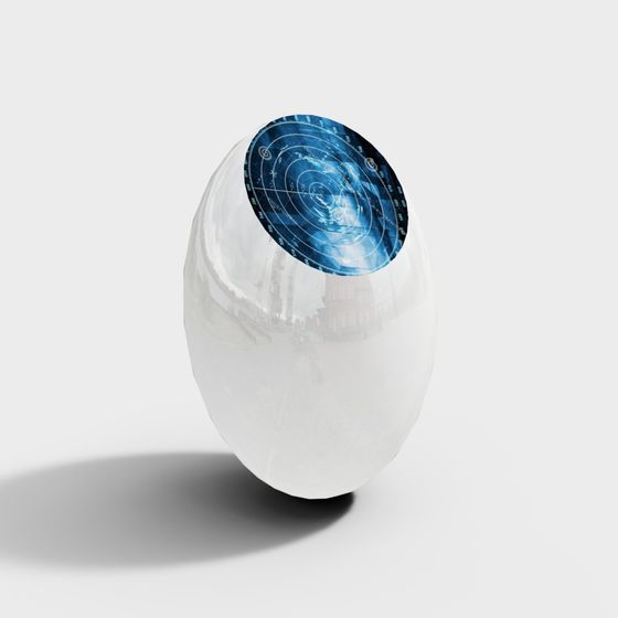 Futuristic Egg 3D model for Creative Projects