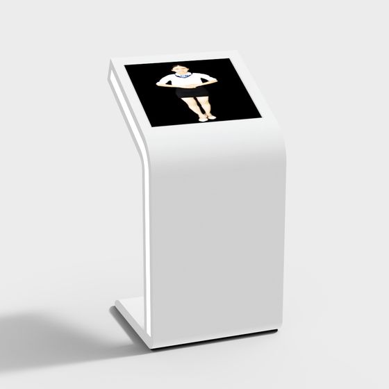 Interactive Information Kiosk 3D model for Urban Spaces