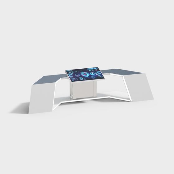 Smart Interactive Desk and Chair 3D model