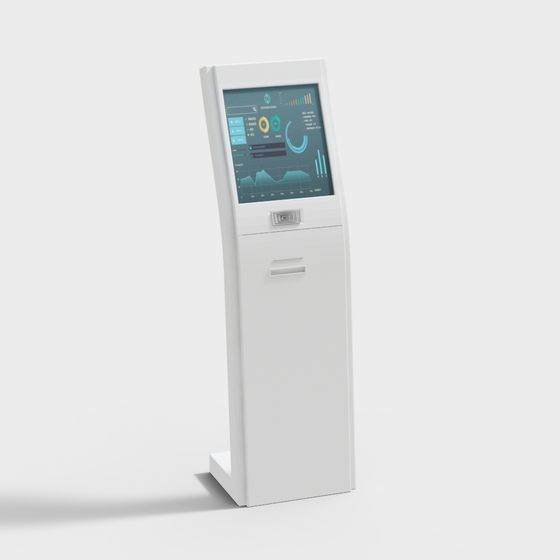 Modern Smart Information Kiosk 3D model