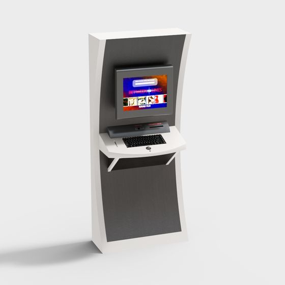 Interactive Kiosk 3D model for Urban Spaces
