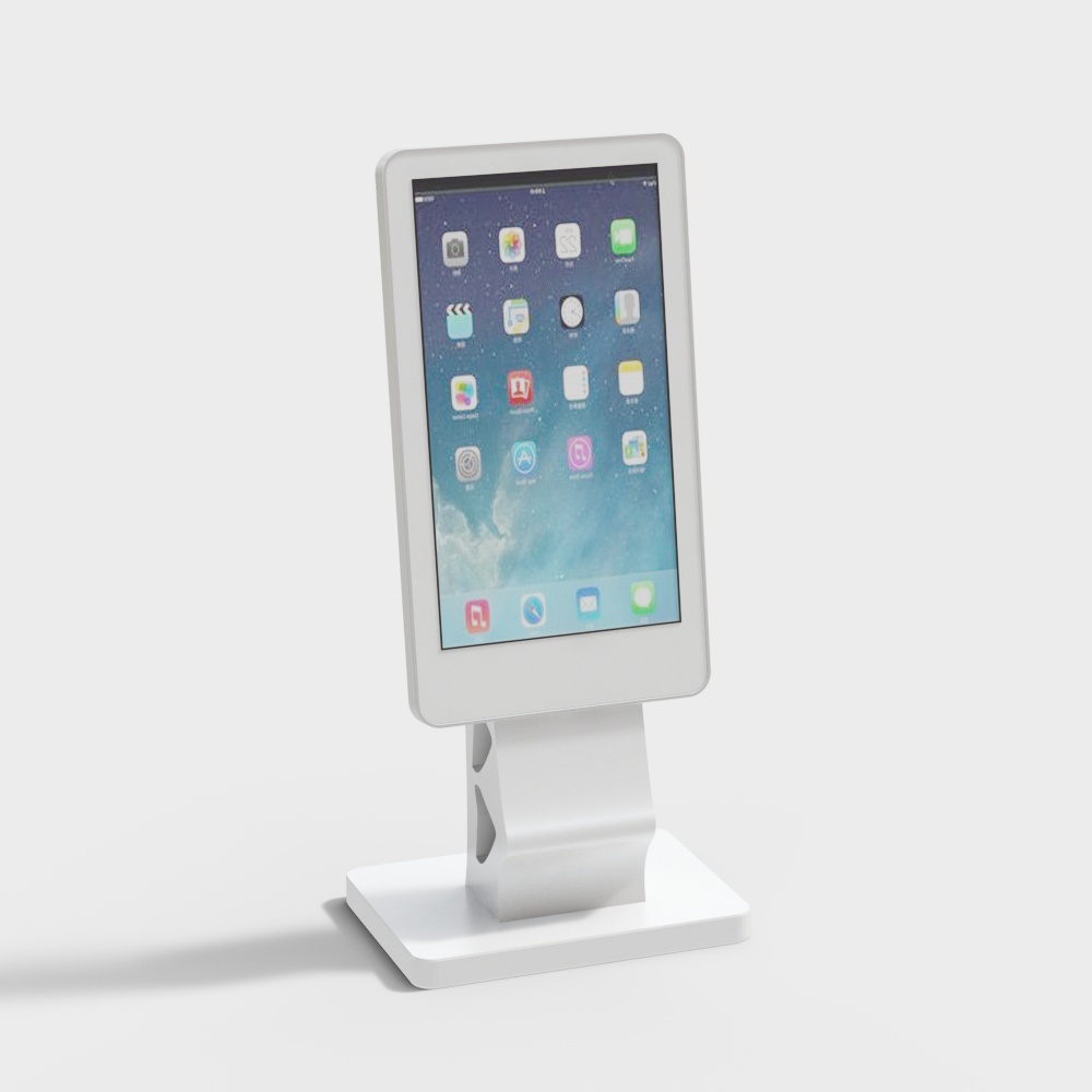 Sleek Low-Poly Smart Tablet Stand 3D model