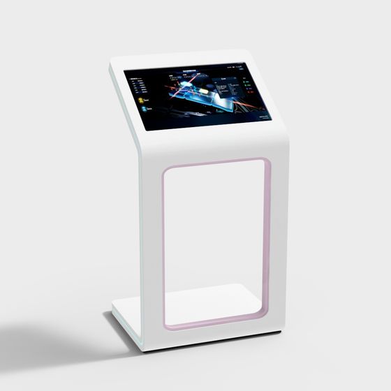 Futuristic Touchscreen Kiosk 3D model