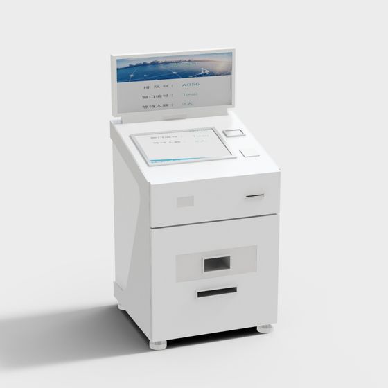 Contemporary Self-Service Kiosk 3D model