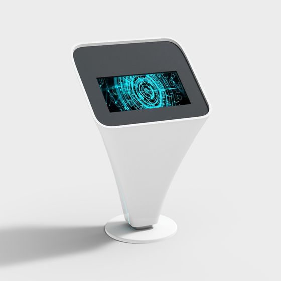 Futuristic Interactive Display Screen 3D model
