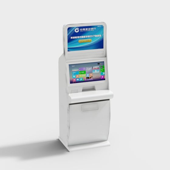 Modern ATM Self-Service Terminal 3D model