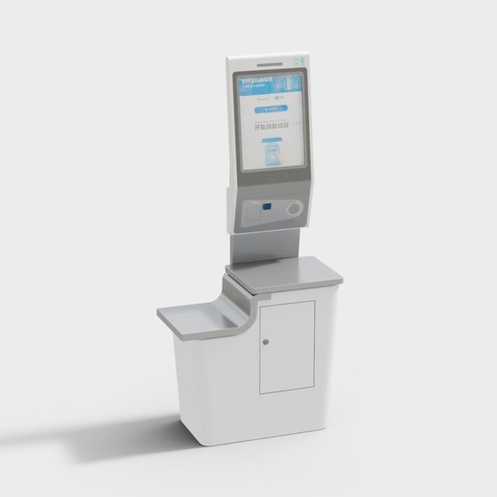 High-Detail Self-Service Checkout Machine 3D model