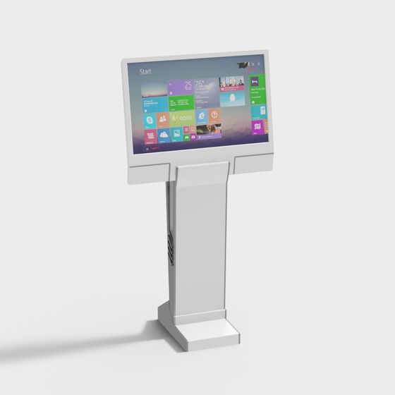 Interactive Information Kiosk 3D model for Future Spaces