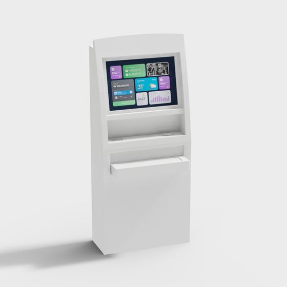 Smart Self-Service Terminal 3D model for Future Spaces