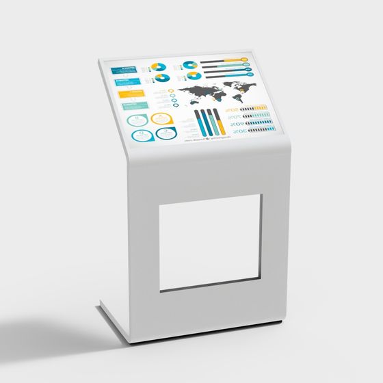 Interactive Information Kiosk 3D Model