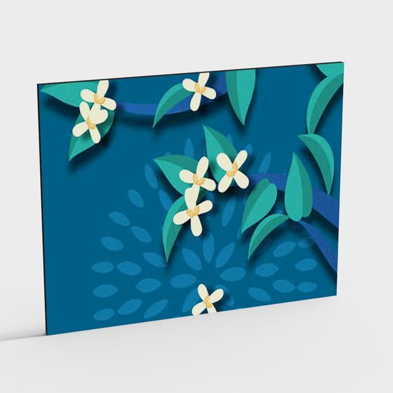 Floral Fantasy 3D model - Elegant White Flowers