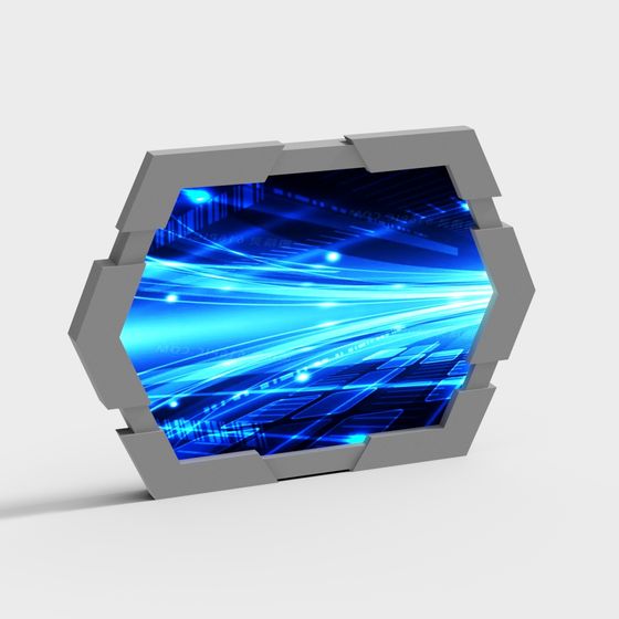 Futuristic Low-Poly Portal 3D model