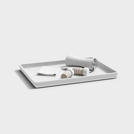 Medical Care Tray 3D model for Healthcare Environments