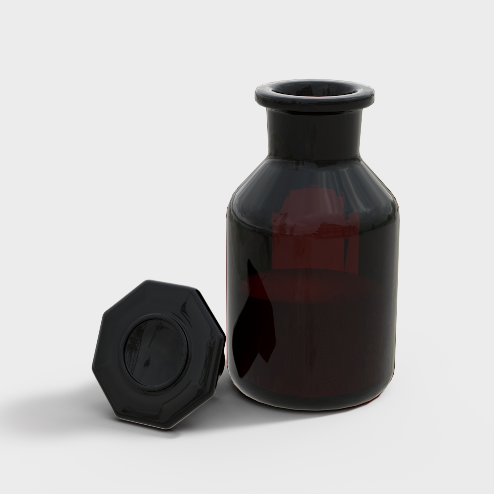 contenedor de vidrio de laboratorio