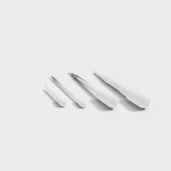 Elegant Minimalist 3D Brush Set for Designers