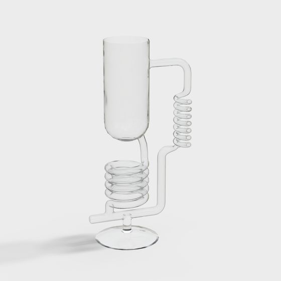 Springy Wine Glass 3D model