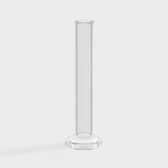 Transparent Glass Test Tube 3D model