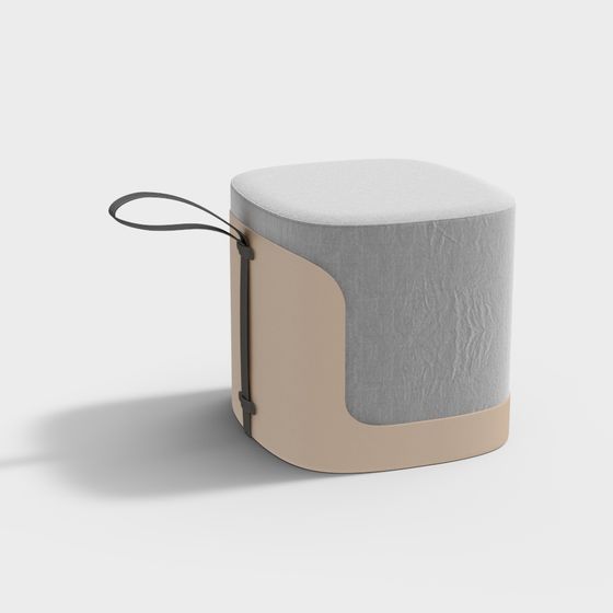 Contemporary Round Stool 3D model for Creative Projects