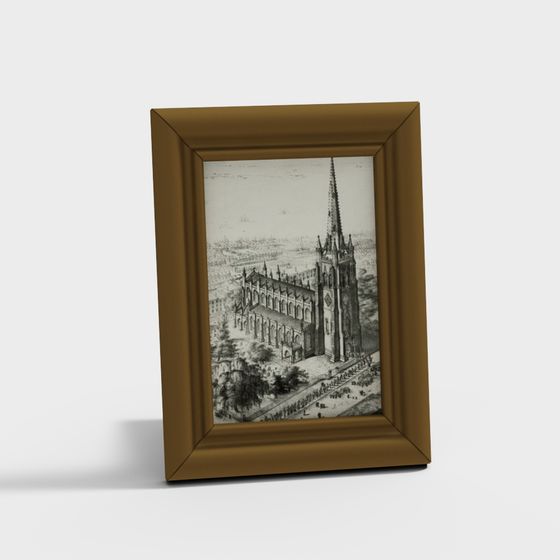 Vintage Church Frame 3D model