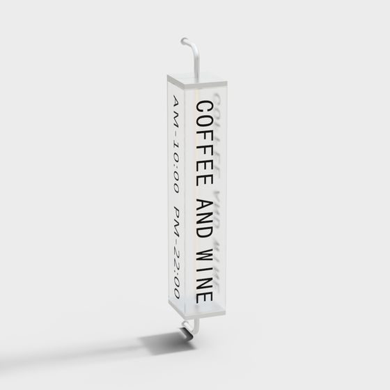 Coffee and Wine Sign 3D model