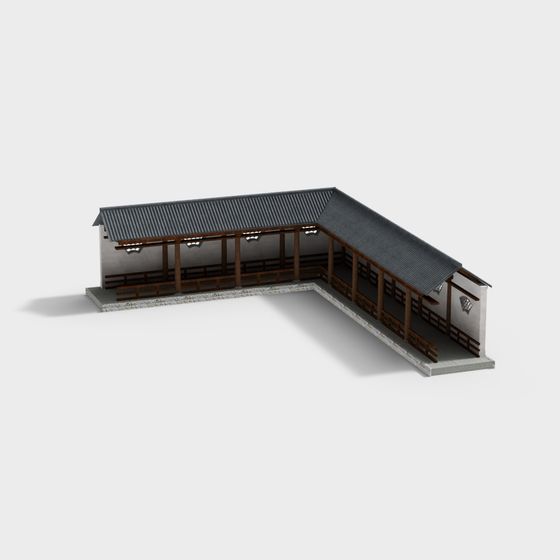 Traditional East Asian Architecture 3D model