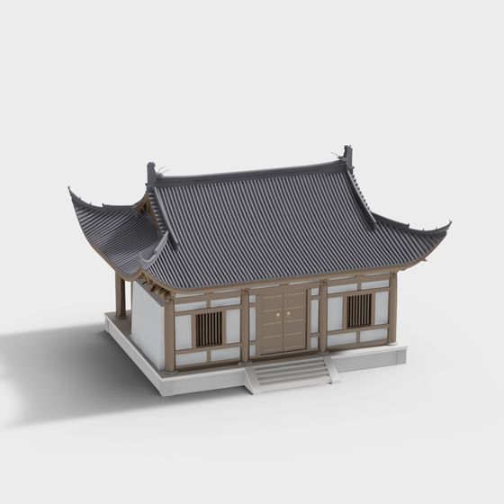 Elegant East Asian Traditional Architecture 3D model